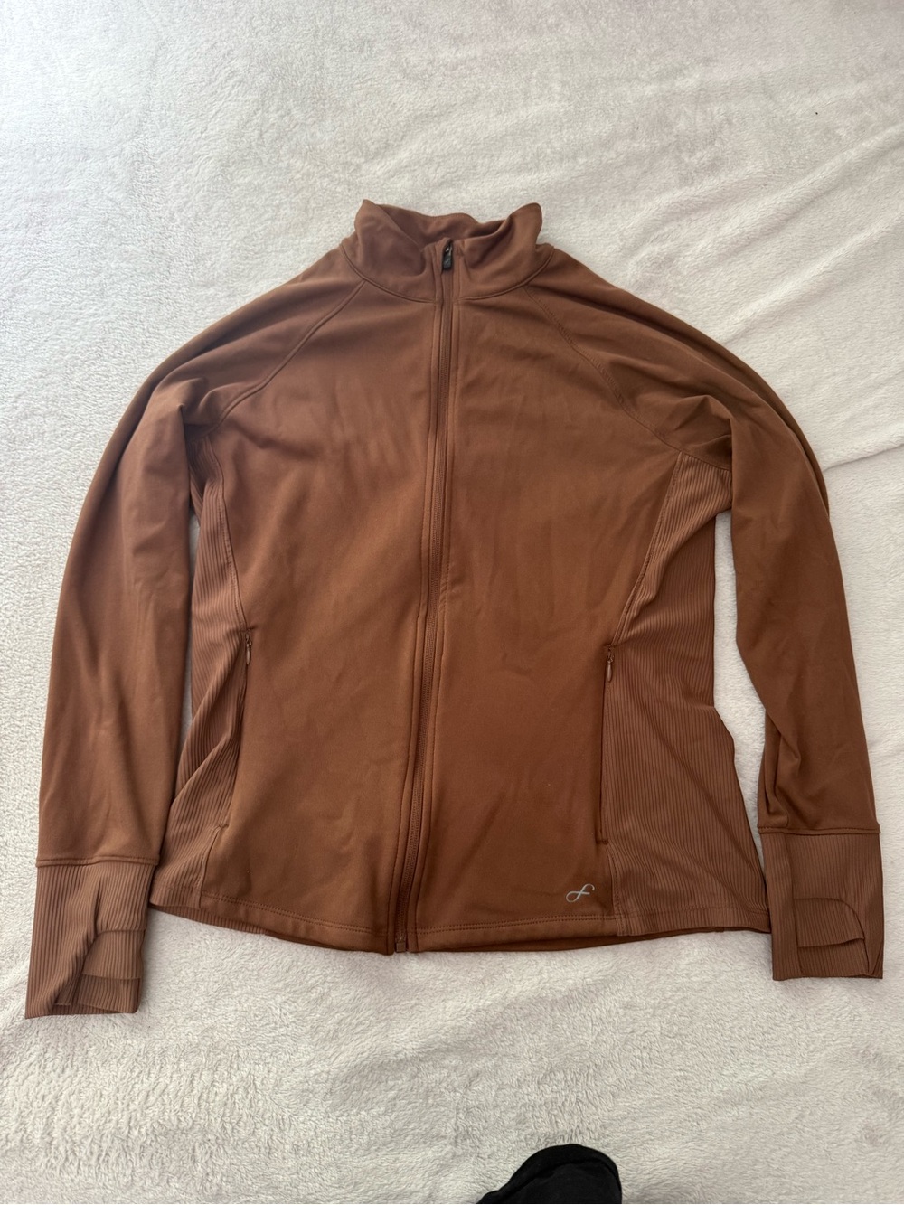 Women's Brown Full-Zip Active Bomber Jacket